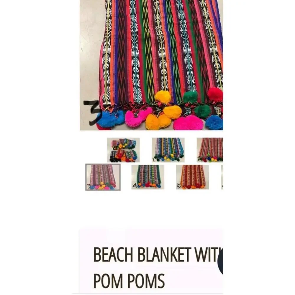 Woven loomed blanket from Guatemala Handwoven 27
